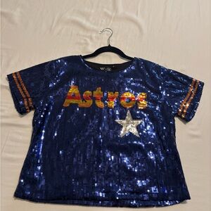 Sequin Houston Astros T-Shirt with Star MLB size M